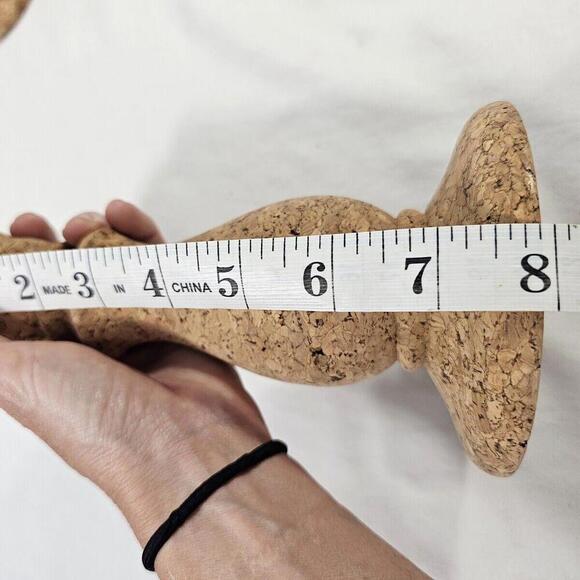Vtg Quinta Natural Cork Cabdle Sticks by Juliska. Boho Cottage Core Modern - Picture 7 of 8